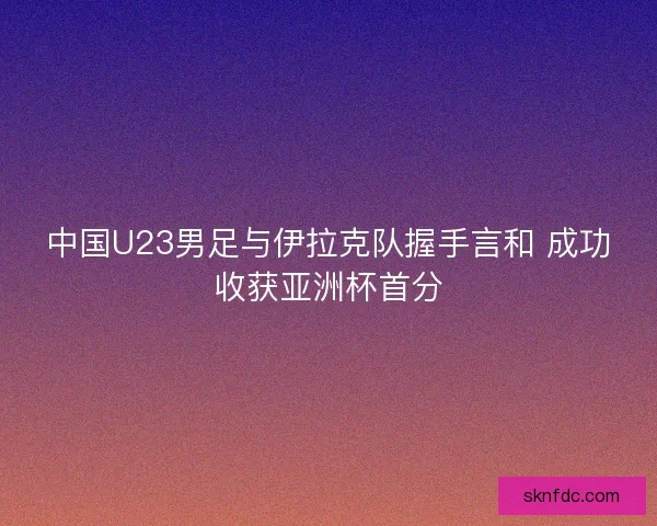 中国U23男足与伊拉克队握手言和 成功收获亚洲杯首分 中国U23男足与伊拉克队握手言和 成功收获亚洲杯首分